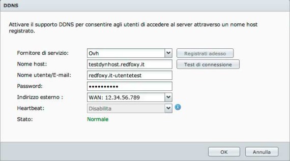 NAS Synology - DDNS compilato